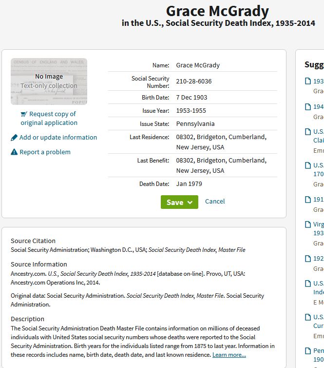 death cert